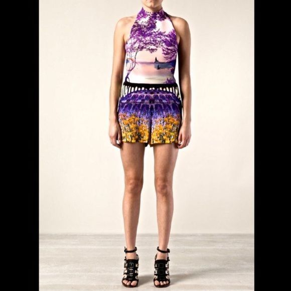 MARY KATRANTZOU Pants - Mary Katrantzou Muti Terraflora Playsuit Romper